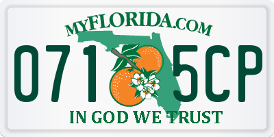 FL license plate 0715CP
