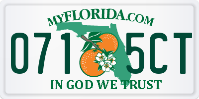 FL license plate 0715CT