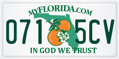 FL license plate 0715CV