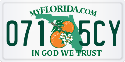 FL license plate 0715CY