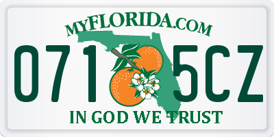 FL license plate 0715CZ