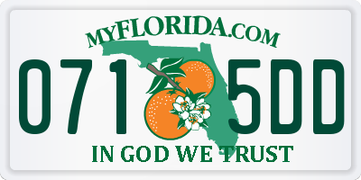 FL license plate 0715DD
