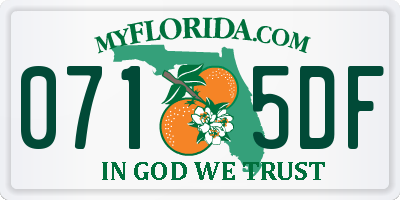 FL license plate 0715DF