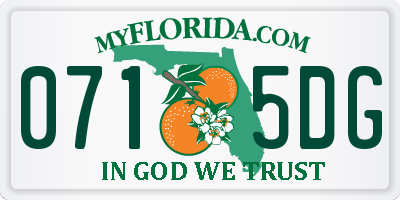 FL license plate 0715DG