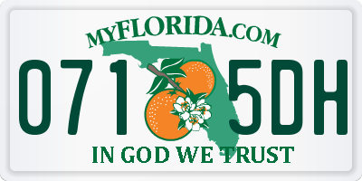 FL license plate 0715DH