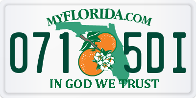 FL license plate 0715DI
