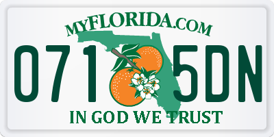 FL license plate 0715DN