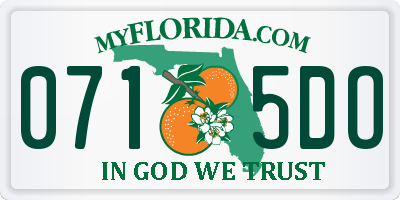 FL license plate 0715DO