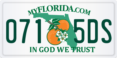FL license plate 0715DS