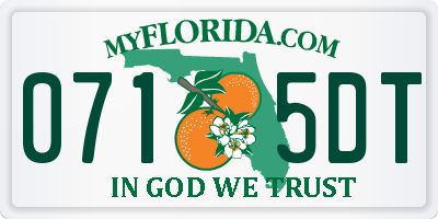 FL license plate 0715DT