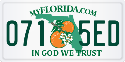FL license plate 0715ED