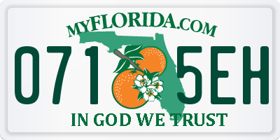 FL license plate 0715EH