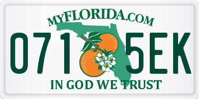 FL license plate 0715EK