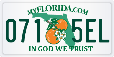 FL license plate 0715EL