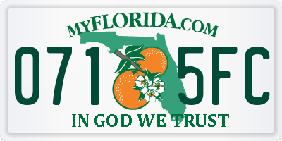 FL license plate 0715FC