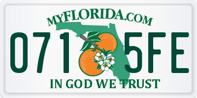 FL license plate 0715FE