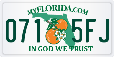 FL license plate 0715FJ