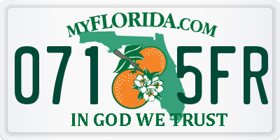 FL license plate 0715FR
