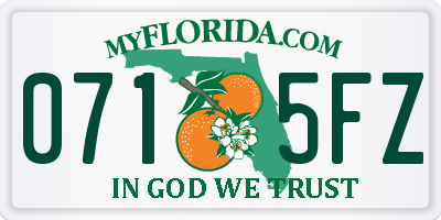 FL license plate 0715FZ