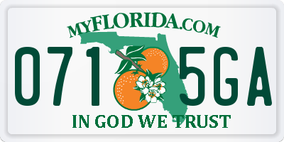 FL license plate 0715GA