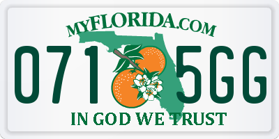 FL license plate 0715GG