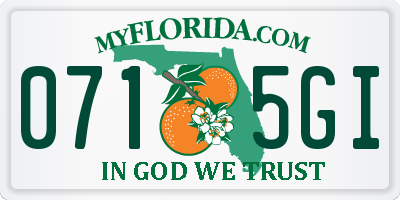FL license plate 0715GI