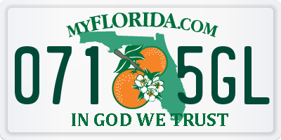 FL license plate 0715GL