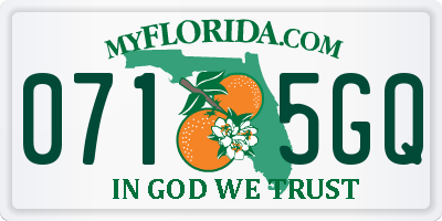 FL license plate 0715GQ
