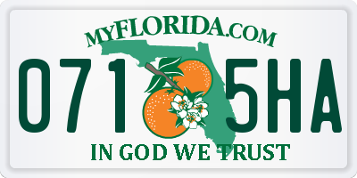 FL license plate 0715HA