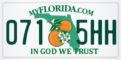 FL license plate 0715HH