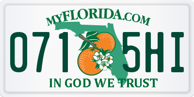 FL license plate 0715HI