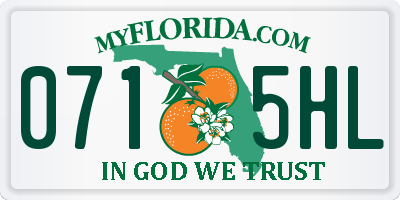 FL license plate 0715HL