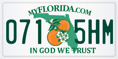 FL license plate 0715HM