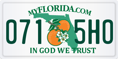 FL license plate 0715HO