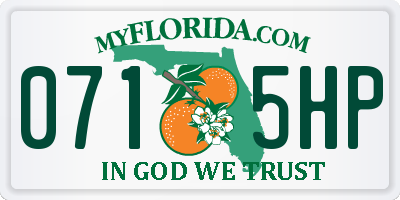 FL license plate 0715HP