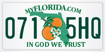 FL license plate 0715HQ