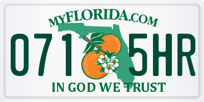 FL license plate 0715HR