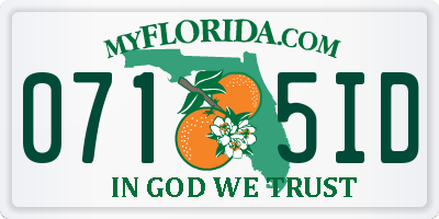 FL license plate 0715ID