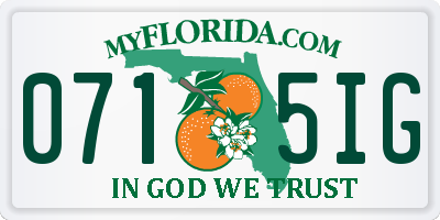 FL license plate 0715IG