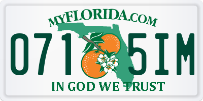 FL license plate 0715IM