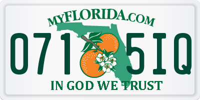 FL license plate 0715IQ