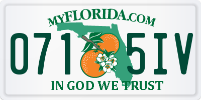 FL license plate 0715IV