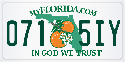 FL license plate 0715IY