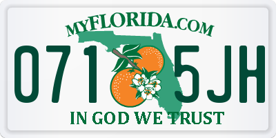 FL license plate 0715JH