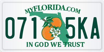 FL license plate 0715KA