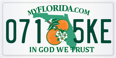 FL license plate 0715KE