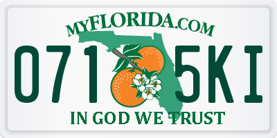 FL license plate 0715KI