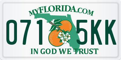 FL license plate 0715KK