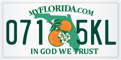 FL license plate 0715KL