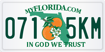 FL license plate 0715KM